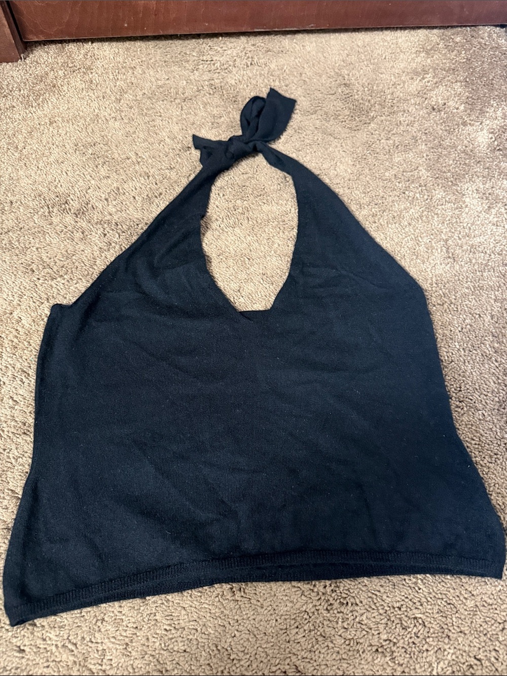 Burberry Black Halter Tie-Back Camisole